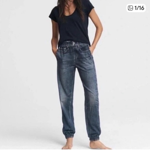 rag & bone Pants - Rag & Bone Miramar viral sweatpants jean denim cotton joggers
